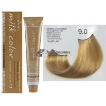 Колоріруюча крем-фарба для волосся без аміаку Milk Color Kleral System 9.0 Світлий блондин, 100 мл
