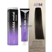 Стійка фарба для волосся ABM Попелясто-каштановий металік Gamma Metallic Erayba, 100 мл