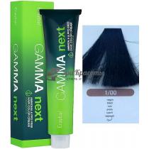 Безаміачна крем-фарба для волосся 1/00 ​​Чорний Gamma Next Erayba, 100 мл