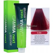 Безаміачна крем-фарба для волосся 5/99 Інтенсивний червоний світло-каштановий Gamma Next Erayba, 100 мл