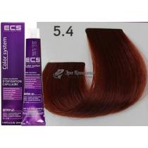Стійка фарба для волосся 5.4 Мідний світло-каштановий ECS, 100 мл
