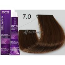Стійка фарба для волосся 7.0 Блондин ECS, 100 мл