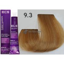 Стійка фарба для волосся 9.3 Золотистий дуже світлий блондин ECS, 100 мл