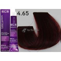 Стійка фарба для волосся 4.65 Червоно-махагоновий каштановий ECS, 100 мл