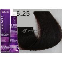 Стійка фарба для волосся 5.25 Світлий фіолетово-махагоновий каштан ECS, 100 мл