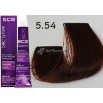 Стійка фарба для волосся 5.54 Махагон мідний світло-коричневий ECS, 100 мл