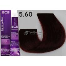 Стійка фарба для волосся 5.60 Інтенсивний червоний світло-коричневий ECS, 100 мл
