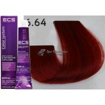 Стійка фарба для волосся 6.64 Червоно-мідний темний блондин ECS, 100 мл