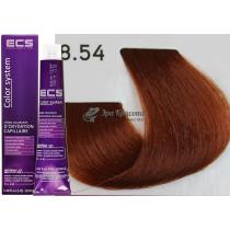 Стійка фарба для волосся 8.54 Махагон мідний світлий блондин ECS, 100 мл