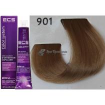 Стійка фарба для волосся 901 Попелястий ультрасветлий блондин ECS, 100 мл