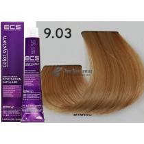 Стійка фарба для волосся 9.03 Натуральний золотистий дуже світлий блондин ECS, 100 мл