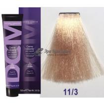 Крем-фарба для волосся 11/3 ультрасвітлий блондин платиновий золотистий Hair color cream DCM. 100 мл