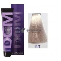 Крем-фарба для волосся 11/7 ультрасвітлий блондин платиновий бежевий Hair color cream DCM. 100 мл