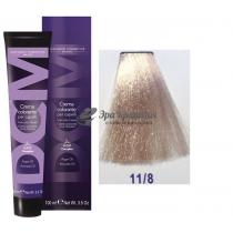 Крем-фарба для волосся 11/8 ультрасвітлий блондин платиновий перлинний Hair color cream DCM. 100 мл