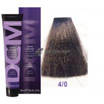 Крем-фарба для волосся 4/0 каштановий натуральний Hair color cream DCM. 100 мл