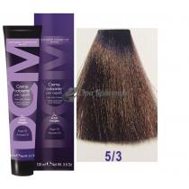 Крем-фарба для волосся 5/3 світло-каштановий золотистий Hair color cream DCM. 100 мл