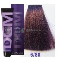 Крем-фарба для волосся 6/80 темний блондин фіолетовий глибокий Hair color cream DCM. 100 мл