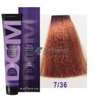 Крем-фарба для волосся 7/36 блондин золотисто-мідний Hair color cream DCM. 100 мл