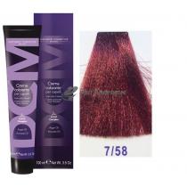 Крем-фарба для волосся 7/58 блондин червоно-фіолетовий Hair color cream DCM. 100 мл