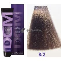 Крем-фарба для волосся 8/2 світлий блондин попелястий Hair color cream DCM. 100 мл