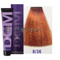 Крем-фарба для волосся 8/36 світлий блондин золотисто-мідний Hair color cream DCM. 100 мл