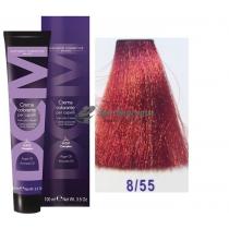 Крем-фарба для волосся 8/55 світлий блондин червоний інтенсивний Hair color cream DCM. 100 мл