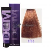 Крем-фарба для волосся 8/63 світлий блондин мідно-золотистий Hair color cream DCM. 100 мл