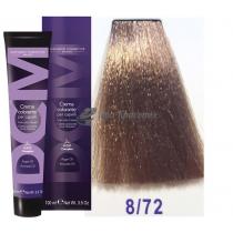 Крем-фарба для волосся 8/72 світлий блондин бежево-попелястий Hair color cream DCM. 100 мл