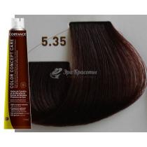 Безаміачна тонуюча фарба для волосся 5.35 Світло-каштановий золотистий махагон Color Concept Care Coiffance, 100 мл