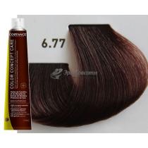 Безаміачна тонуюча фарба для волосся 6.77 Темний блондин глибокий коричневий Color Concept Care Coiffance, 100 мл