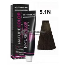 Фарба для волосся 5.1N Світло-каштановий попелястий Color Plex Abril Et Nature, 120 мл