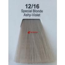 Фарба для волосся стійка 12.16 Спеціальний Блонд Попелясто-Фіолетовий Master Lux, 60 мл