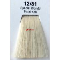 Фарба для волосся стійка 12.81 Спеціальний Блонд Перлинно-Попелястий Master Lux, 60 мл