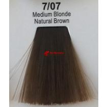 Фарба для волосся стійка 7.07 Середньо-Русявий Натуральний Коричневий Master Lux, 60 мл
