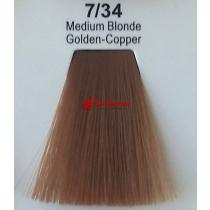 Фарба для волосся стійка 7.34 Середньо-Русявий Золотисто-Мідний Master Lux, 60 мл