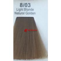 Фарба для волосся стійка 8.03 Світло-русявий Натуральний Золотистий Master Lux, 60 мл