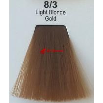Фарба для волосся стійка 8.3 Світло-русявий Золотистий Master Lux, 60 мл