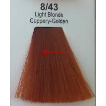 Фарба для волосся стійка 8.43 Світло-русявий мідно-Золотистий Master Lux, 60 мл