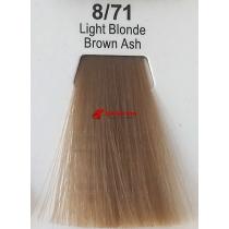 Фарба для волосся стійка 8.71 Світло-русявий коричнево-Попелястий Master Lux, 60 мл