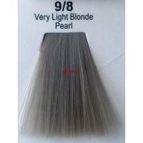 Фарба для волосся стійка 9.8 Дуже Світлий Блонд Перлинний Master Lux, 60 мл