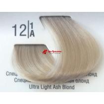 Крем-фарба для волосся 12 / 1А Спеціальний світлий попелястий блонд Basic color Spa Master Professional, 100 мл