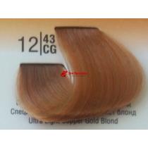 Крем-фарба для волосся 12 / 43CG Спеціальний світлий рудий блонд Basic color Spa Master Professional, 100 мл