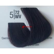 Крем-фарба для волосся 5 / 72WV Світлий коричневий перламутровий шатен Basic color Spa Master Professional, 100 мл