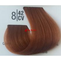 Крем-фарба для волосся 8 / 42СV Світлий мідний перламутровий блонд Basic color Spa Master Professional, 100 мл