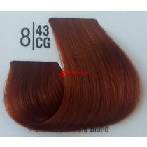 Крем-фарба для волосся 8 / 43CG Світлий рудий блонд Basic color Spa Master Professional, 100 мл