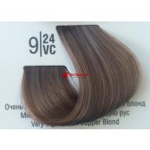Крем-фарба для волосся 9 / 24VС Дуже світлий перламутровий мідний блонд Basic color Spa Master Professional, 100 мл