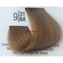 Крем-фарба для волосся 9 / 31ВА Дуже світлий холодний бежевий блонд Basic color Spa Master Professional, 100 мл