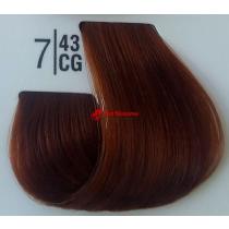 Крем-фарба для волосся 7 / 43CG Рудий блонд Basic color Spa Master Professional, 100 мл