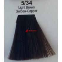 Фарба для волосся стійка 5.34 Світлий Шатен Золотисто-Мідний Master Lux, 60 мл