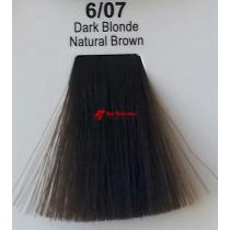 Фарба для волосся стійка 6.07 Темно-русявий Натуральний Коричневий Master Lux, 60 мл